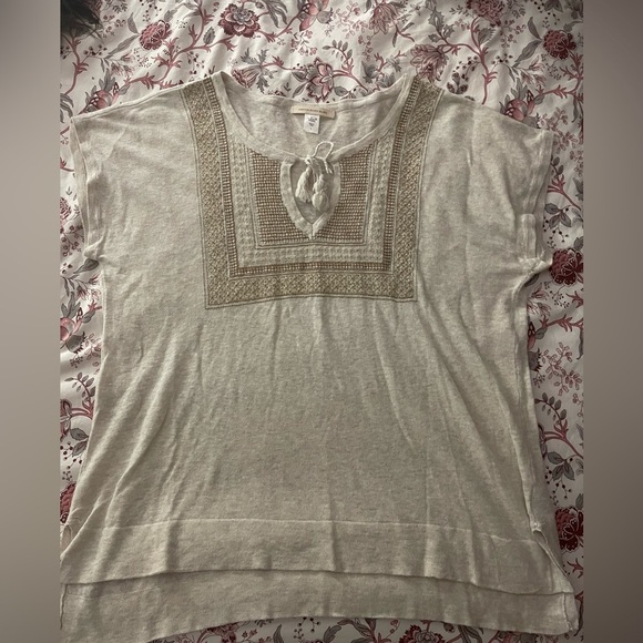 Canyon River Blues Cotton Blend Embroidered Earthy Lightweight Tunic Top Large - Picture 6 of 11